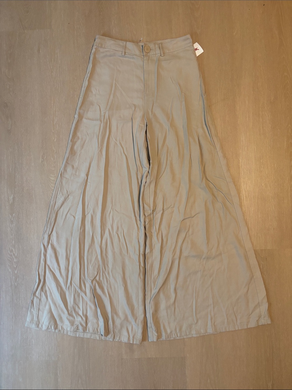 United Colors Of Benetton Oversized Wide-Leg Trousers in Beige
